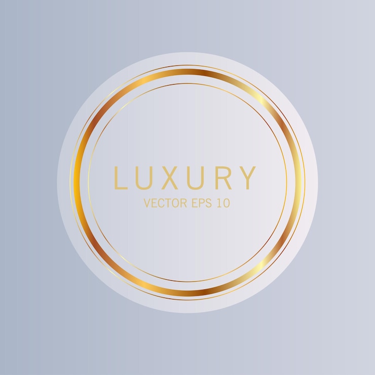 Vector gratuito ilustración de vector de colección de etiquetas de insignia de oro premium de lujo