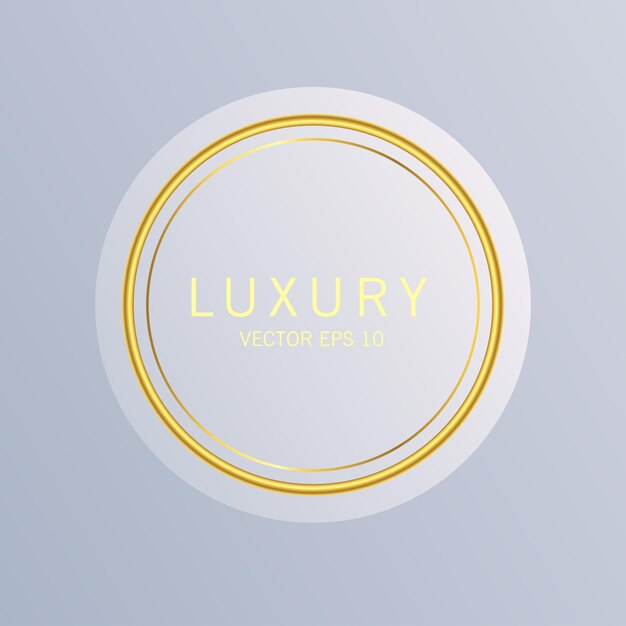 Ilustración de vector de colección de etiquetas de insignia de oro premium de lujo