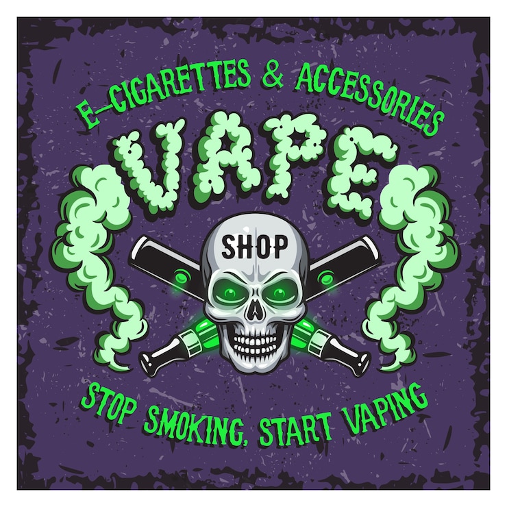 Vector gratuito ilustración de vector de color de fumar vape y cigarrillos electrónicos.