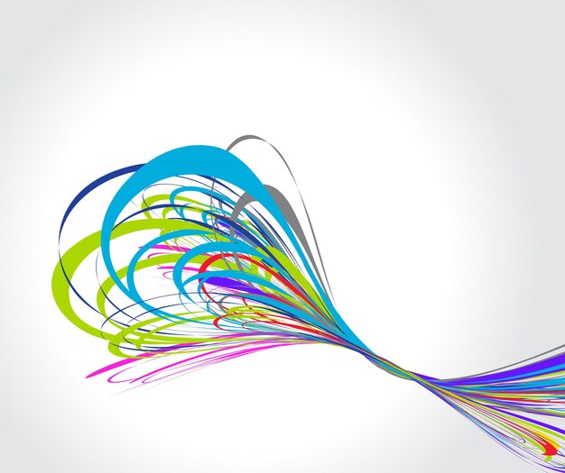 Ilustración de Vector de composición de fondo de líneas de onda abstracta