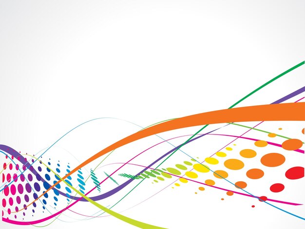 Ilustración de Vector de composición de fondo de líneas de onda abstracta