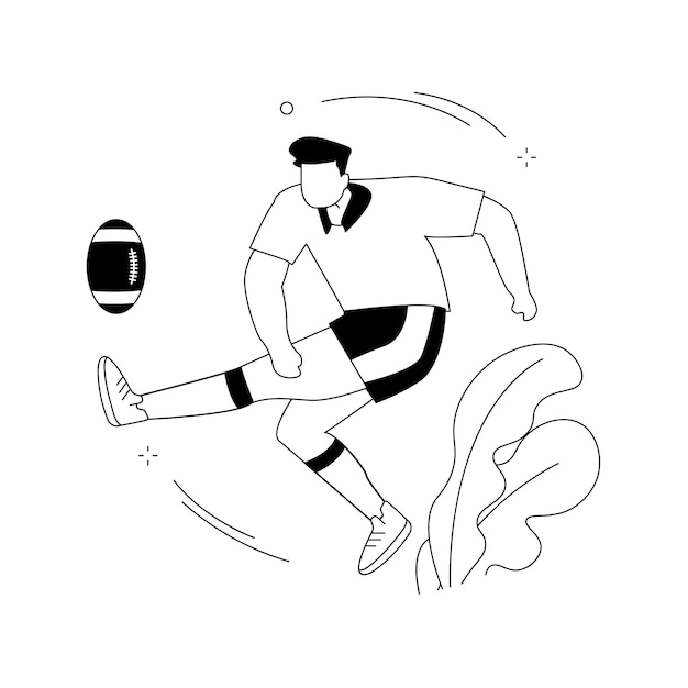 Ilustración de vector de concepto abstracto de rugby