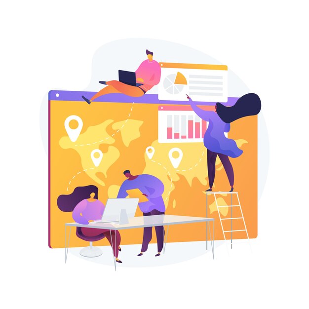 Ilustración de vector de concepto abstracto de soporte al cliente. Soporte técnico, telemarketing, proporcionar servicio al cliente, software de gestión, chat en línea, centro de ayuda, metáfora abstracta de la línea de ayuda al comprador.