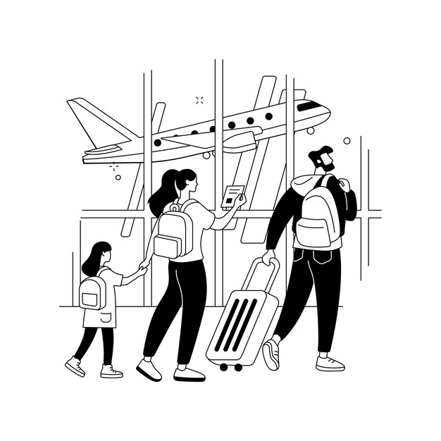 Ilustración de vector de concepto abstracto de vacaciones familiares