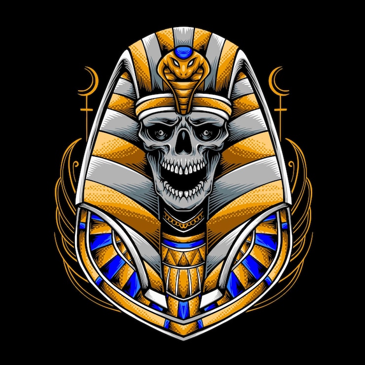 Vector gratuito ilustración de vector de cráneo anubis egipto
