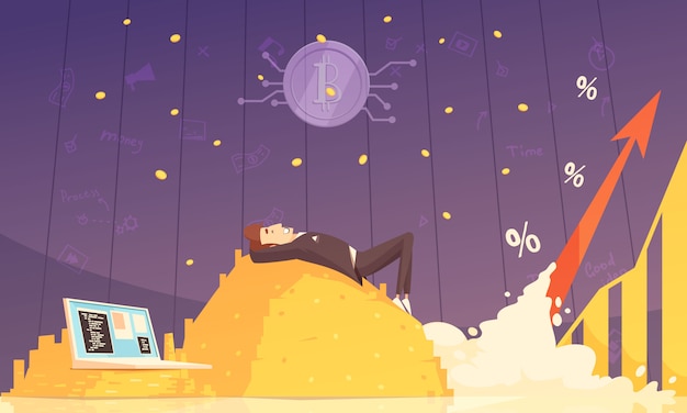 Ilustración de vector de criptomoneda