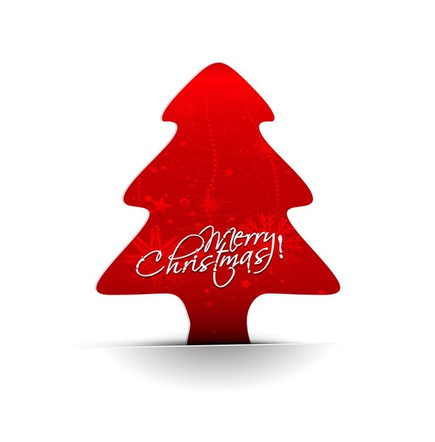Ilustración de Vector de delantero de árbol de Navidad rojo abstracto moderno