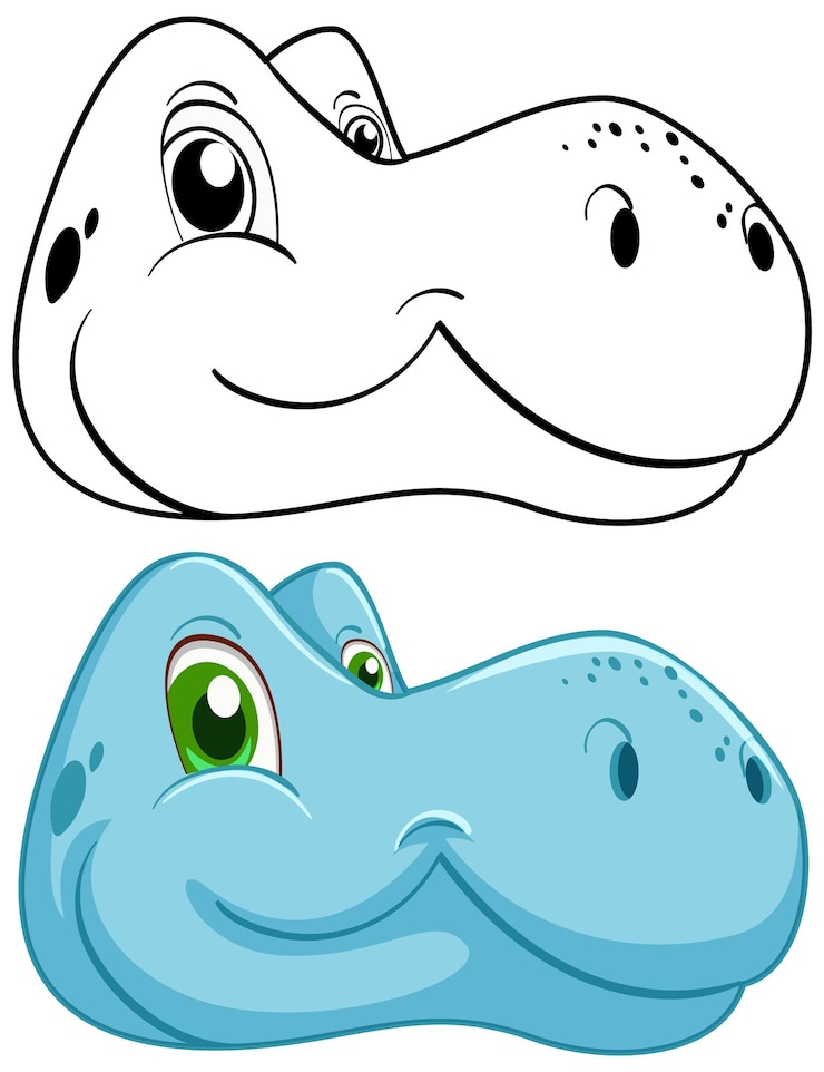Vector gratuito ilustración de vector de dinosaurio lindo