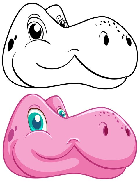 Ilustración de vector de dinosaurio lindo