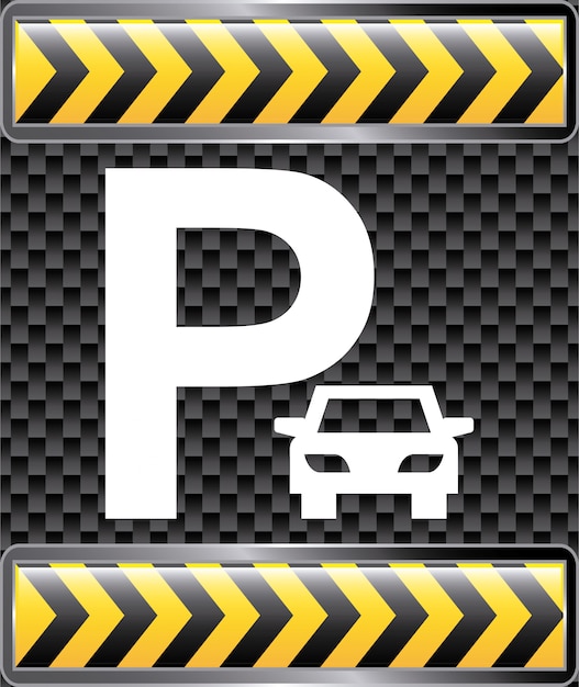 Ilustración de vector de diseño gráfico de estacionamiento