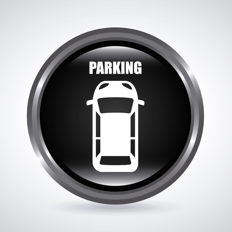 Vector gratuito ilustración de vector de diseño gráfico de estacionamiento