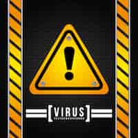 Vector gratuito ilustración de vector de diseño gráfico de virus
