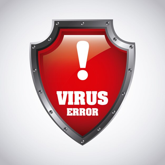 Ilustración de vector de diseño gráfico de virus