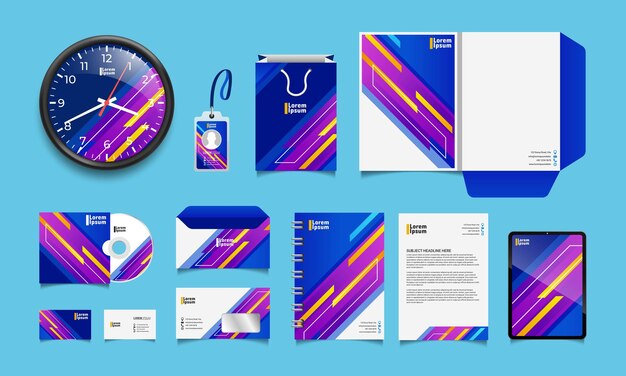 Ilustración de vector de diseño de identidad de marca corporativa