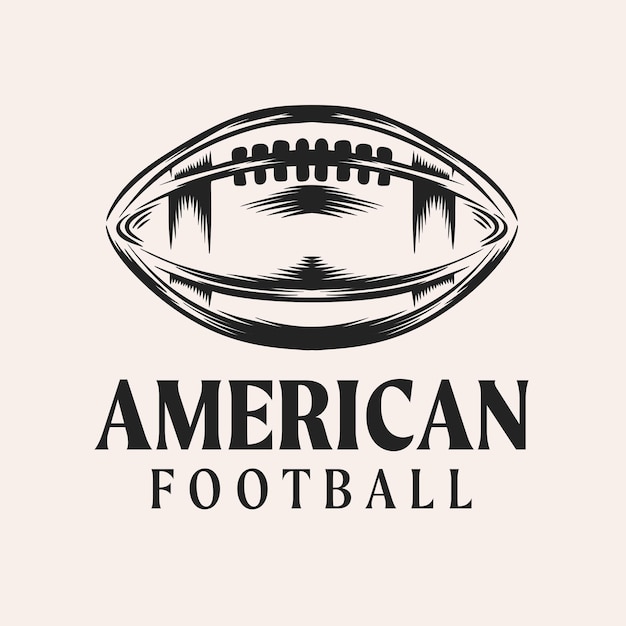 Ilustración de vector de diseño de logotipo de fútbol americano