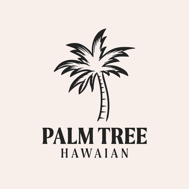 Ilustración de vector de diseño de logotipo de palmera