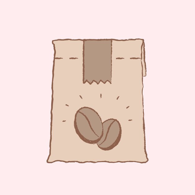 Ilustración de vector de elemento de diseño de café de grano de café