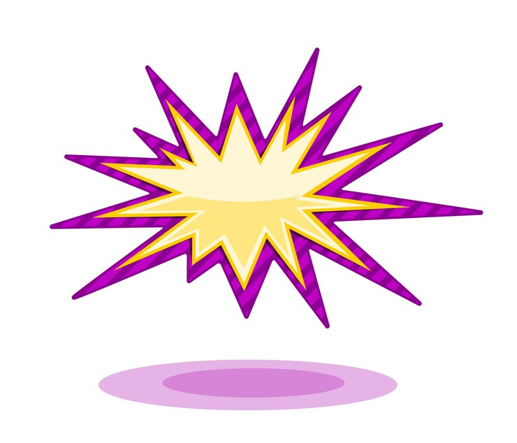 Vector gratuito ilustración de vector de explosión en blanco