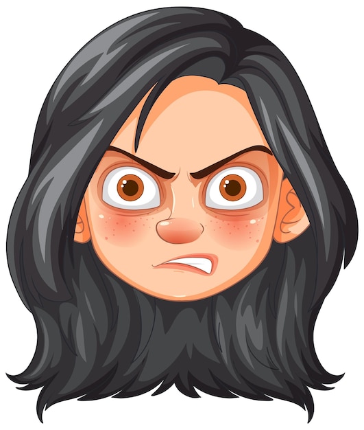 Ilustración del vector de la expresión de enojo