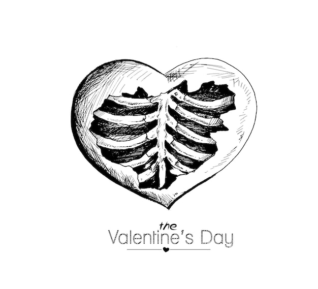 Ilustración de Vector de fondo de corazón de día de San Valentín