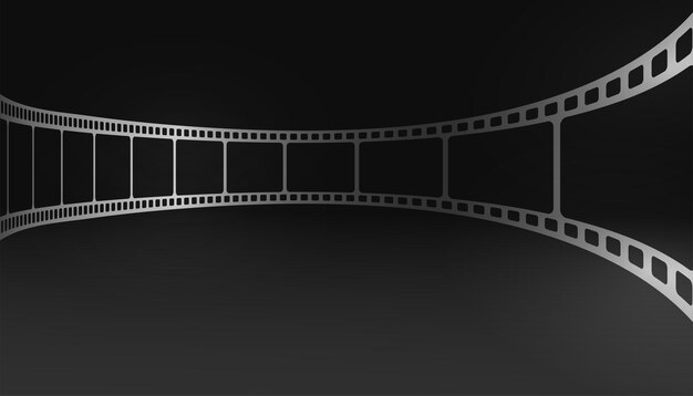Ilustración de vector de fondo negro de tira de película realista