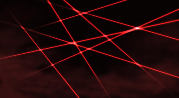 Ilustración de vector de fondo rojo lazer Seguridad de haz de luz