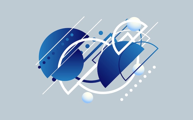 Ilustración de Vector de fondo de tecnología moderna azul abstracto