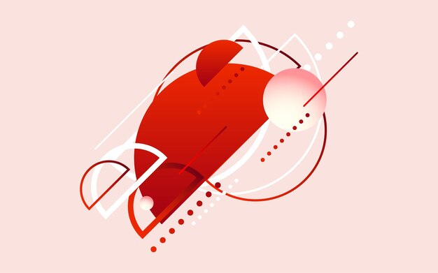 Ilustración de Vector de fondo de tecnología moderna roja abstracta