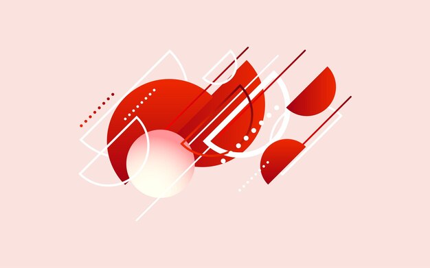 Ilustración de Vector de fondo de tecnología moderna roja abstracta