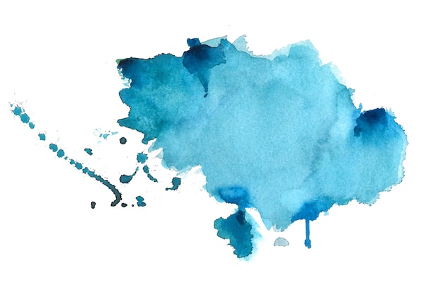 Ilustración de vector de fondo de textura de mancha de acuarela azul abstracto