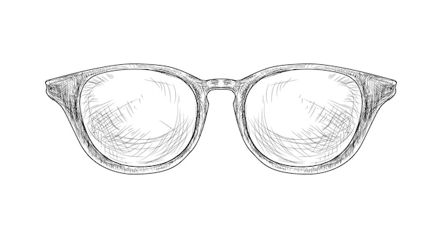 Vector gratuito ilustración de vector de gafas hipster dibujado a mano