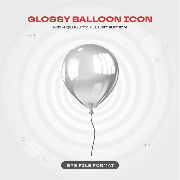 Ilustración del vector del globo blanco