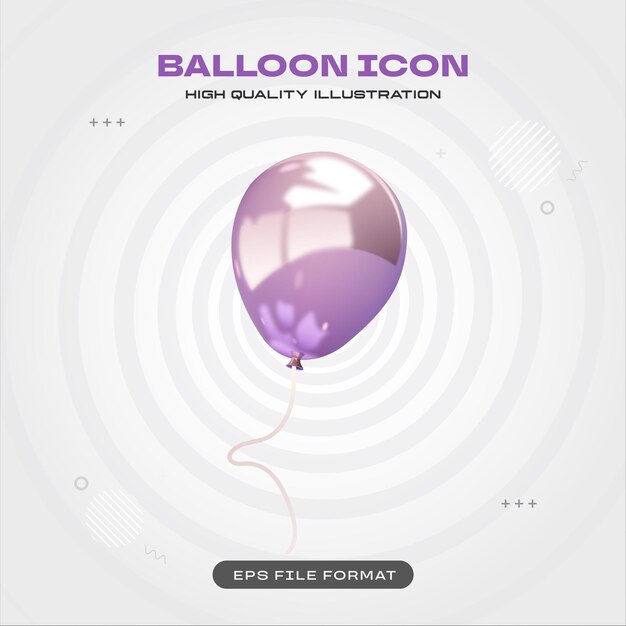 Ilustración del vector del globo púrpura