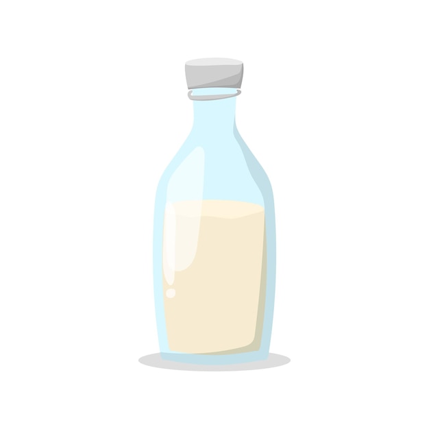 Ilustración del vector de la leche en botella