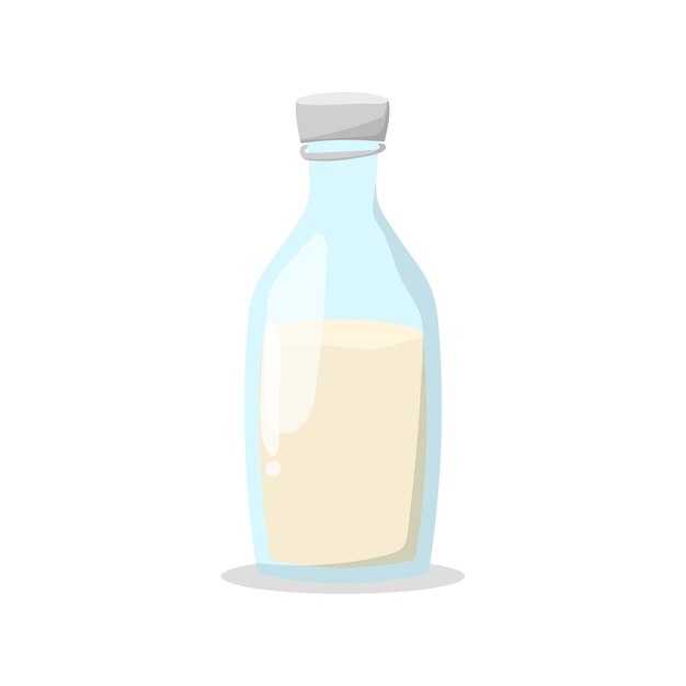 Ilustración del vector de la leche en botella