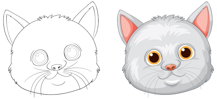 Vector gratuito ilustración de vector de lindo gato