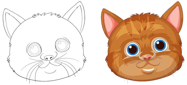 Vector gratuito ilustración de vector de lindo gato