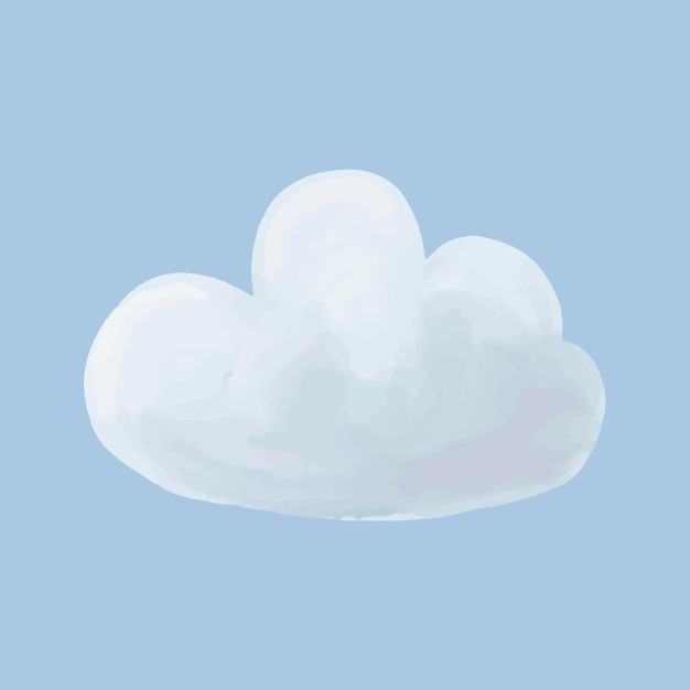 Ilustración de vector lindo nube acuarela