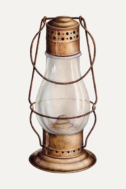 Ilustración de vector de linterna vintage, remezclada de la obra de arte de Samuel W. Ford