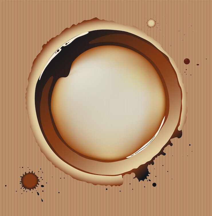 Vector gratuito ilustración del vector de manchas de café