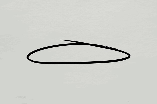Ilustración de vector de marco de cepillo oval negro