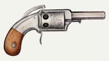 Vector gratuito ilustración de vector de pistola revólver vintage, remezclada de la obra de arte de rose campbell-gerke
