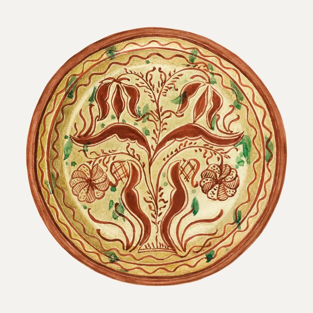 Ilustración de vector de placa vintage, remezclada de la obra de arte de Charles Garjian