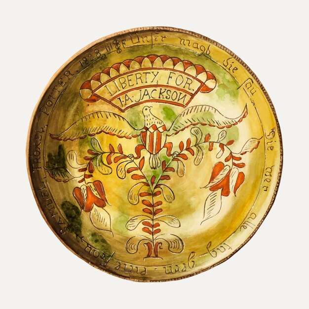 Ilustración de vector de placa vintage, remezclada de la obra de arte de Yolande Delasser