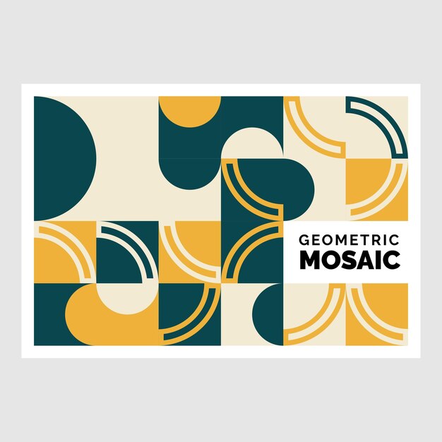 Ilustración de Vector de plantilla de fondo de mosaico geométrico colorido