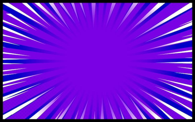 Ilustración de vector retro de fondo cómico púrpura