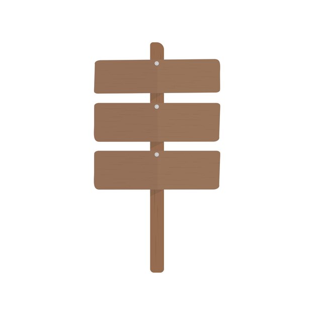 Ilustración del vector de signo en blanco