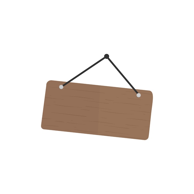 Ilustración del vector de signo en blanco