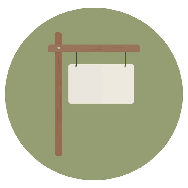 Ilustración del vector de signo en blanco
