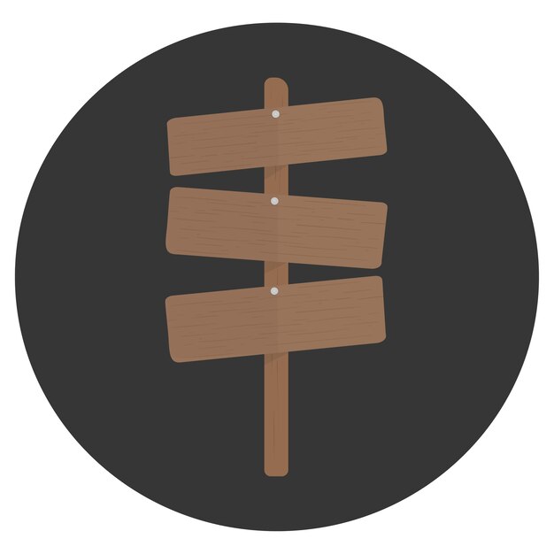 Ilustración del vector de signo en blanco